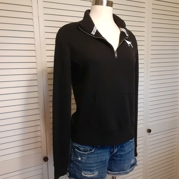 Victoria's Secret "Kangaroo Pocket" PINK Sweatshirt with EXTRA- LONG Sleeves - Picture 6 of 16